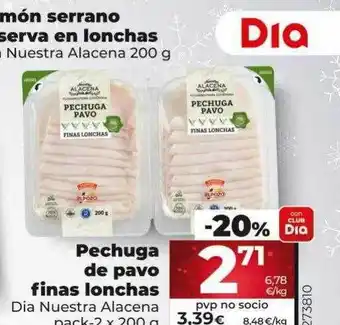 Dia Pechuga de pavo finas lonchas dia nuestra alacena oferta