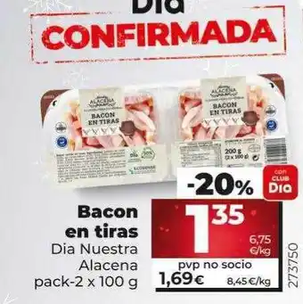 Dia Bacon en tiras dia nuestra alacena pack-2 oferta