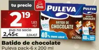 Dia Batido de chocolate puleva pck-6 oferta
