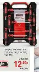Juego llaves torx en t