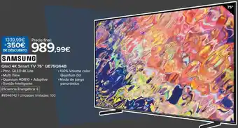 Costco Samsung 4k smart tv 75 oferta