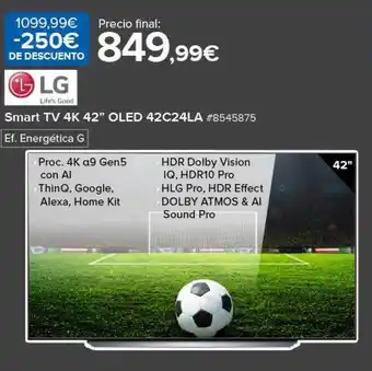 Costco Lg smart tv 4k 42 oferta