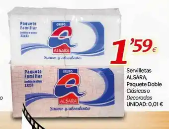 Servilletas alsara paquete doble