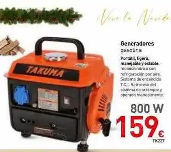 Mi Bricolaje Generadores gasolina portátil ligero manejable y estable 800w oferta