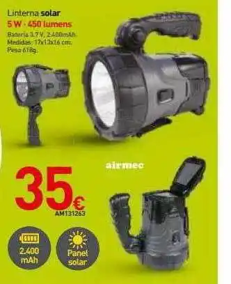 Mi Bricolaje Linterna solar 5 w 450 lumens oferta