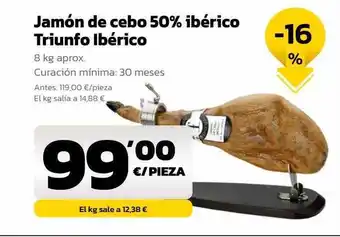AhorraMas Jamón de cebo 50% ibérico triunfo ibérico oferta