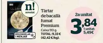 La Sirena Tàrtar de bacallà fumat premium caixa oferta