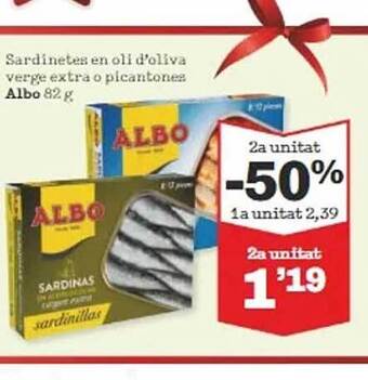 Sorli 2a unitat -50% sardinetes en oli d'oliva verge extra o picantones albo oferta