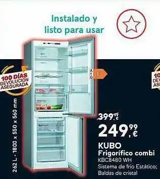 Worten Kubo frigorifico combi oferta