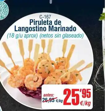 Abordo Piruleta de langostino marinado oferta