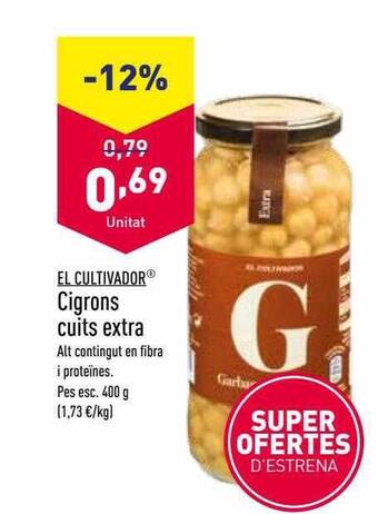 ALDI El cultivador cigrons cuits extra oferta