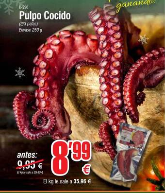 Abordo Pulpo cocido oferta
