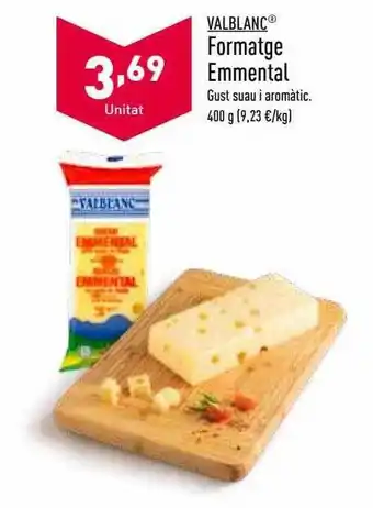 ALDI Valblanc formatge emmental oferta