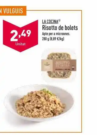 ALDI La cocina risotto de bolets oferta