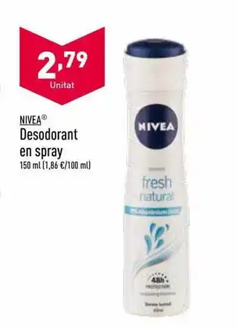 ALDI Nivea desodorant en spray oferta