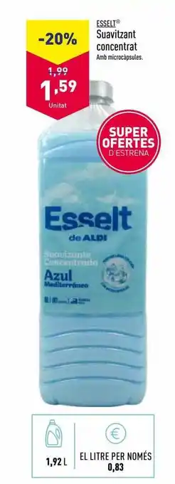 ALDI Esselt suavitzant concentrat oferta