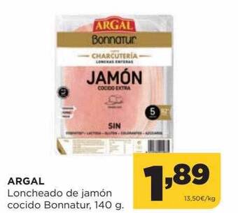 Alimerka Argal loncheado de jamón cocido bonnatur oferta