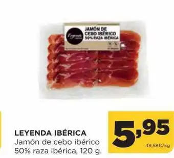 Alimerka Leyenda ibérica jamón de cebo ibérico 50% raza ibérica oferta