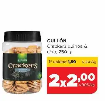 Alimerka Gullón crackers quinoa & chía oferta