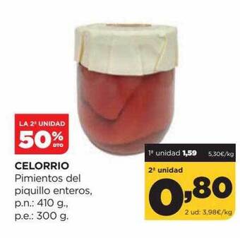 Alimerka Celorrio pimientos del piquillo enteros oferta
