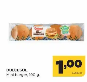 Alimerka Dulcesol mini burger oferta
