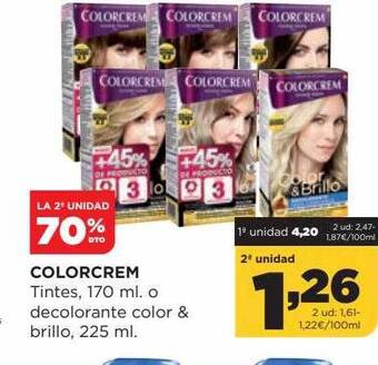 Alimerka Colorcrem tintes, o decolorante color & brillo oferta