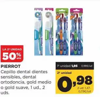 Alimerka Pierrot cepillo dental dientes sensibles, dental ortodoncia, gold medio o gold suave oferta