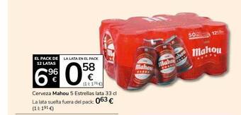 Consum Cerveza mahou oferta