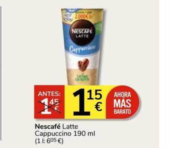 Consum Nescafé latte cappuccino oferta