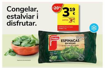 Consum Espinacas en hojas findus oferta