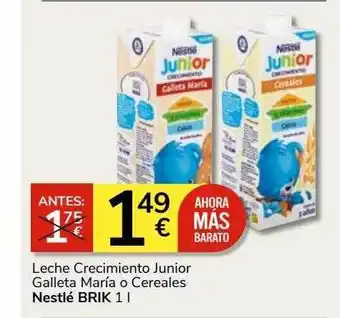 Consum Leche crecimiento junior galleta maría o cereales nestlé oferta