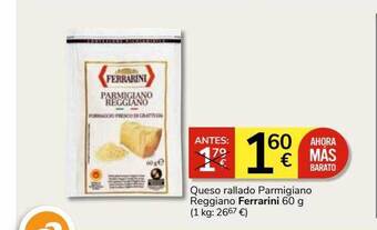 Consum Queso rallado parmigiano reggiano ferrarini oferta