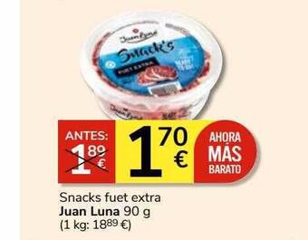 Consum Snacks fuet extra juan luna oferta