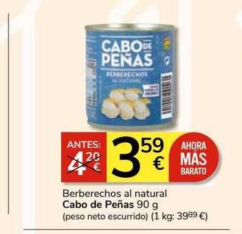 Consum Berberechos al natural cabo de peñas oferta