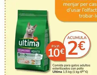 Consum Comida para gatos adultos esterilizados con pollo utlima oferta