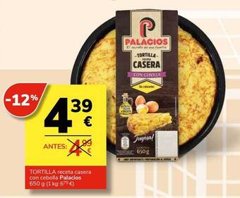 Consum Tortilla receta casera con cebolla palacios oferta