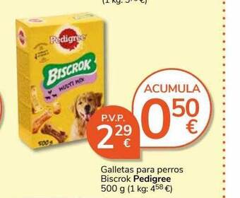 Consum Galletas para perros biscrok pedigree oferta