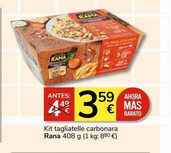 Consum Kit tagliatelle carbonara rana oferta