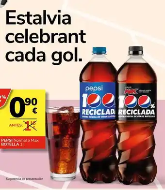 Consum Pepsi normal o max botella oferta