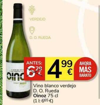 Consum Vino blanco verdejo d.o. rueda oinoz oferta