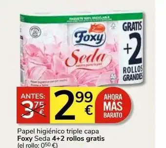 Consum Papel higiénico triple capa foxy oferta