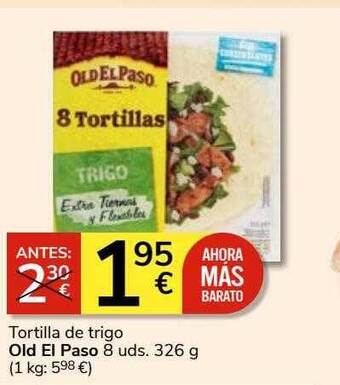 Consum Tortilla de trigo old el paso oferta
