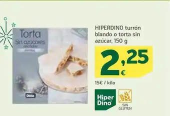 HiperDino Hiperdino turrón blando o torta sin azúcar oferta