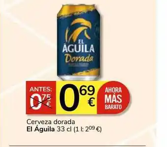Consum Cerveza dorada el águila oferta