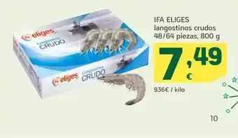 HiperDino Ifa eliges langostinos crudos 48-64 piezas oferta