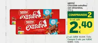 HiperDino Nestlé chocolate extrafino con almendras oferta