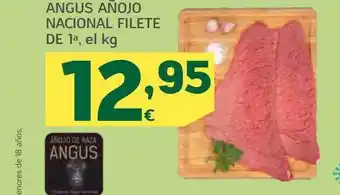 HiperDino Angus añojo nacional filete de 1a el kg oferta