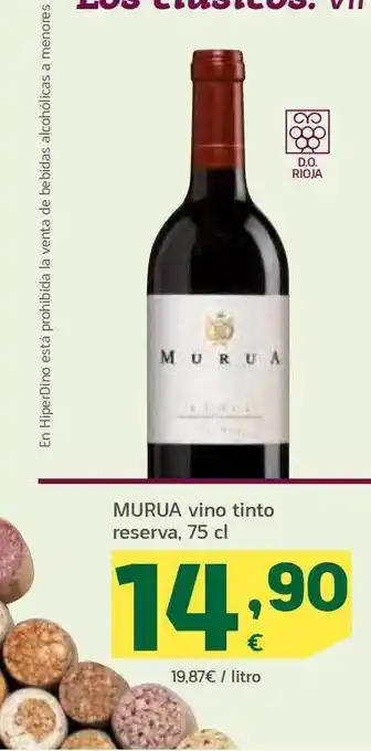 HiperDino Murua vino tinto reserva oferta