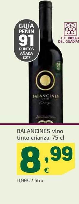HiperDino Balancines vino tinto crianza oferta