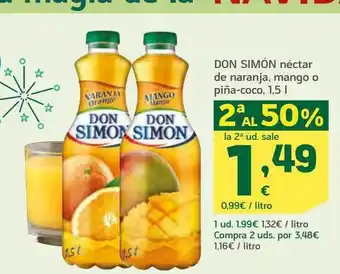 HiperDino Don simón néctar de naranja mango o piña-coc oferta